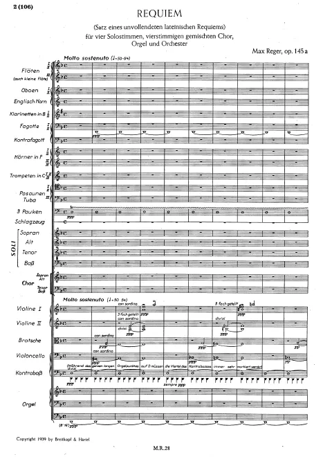 First page of Requiemsatz