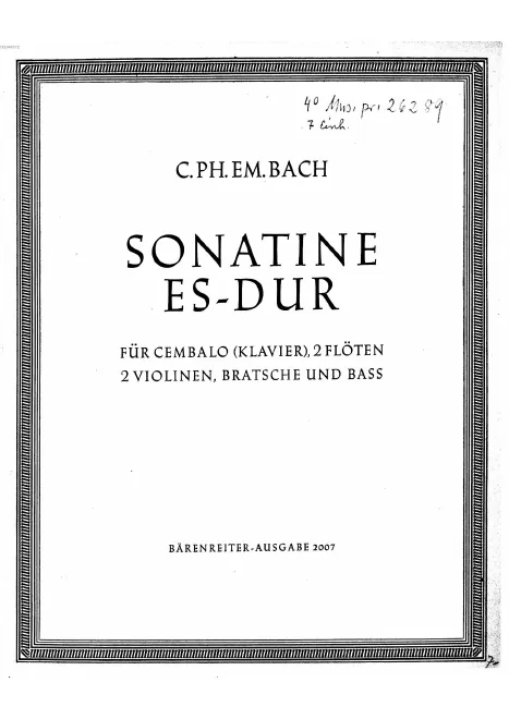 First page of Sonatina in E-flat major