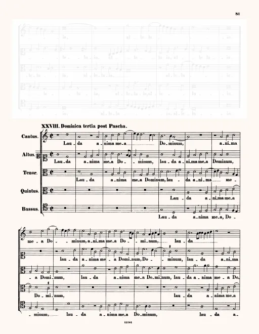 First page of Lauda anima mea