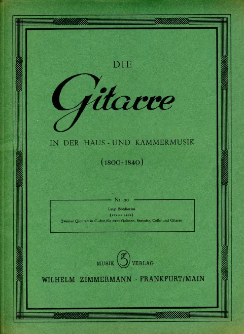 First page of Guitar Quintet in C major, G.453