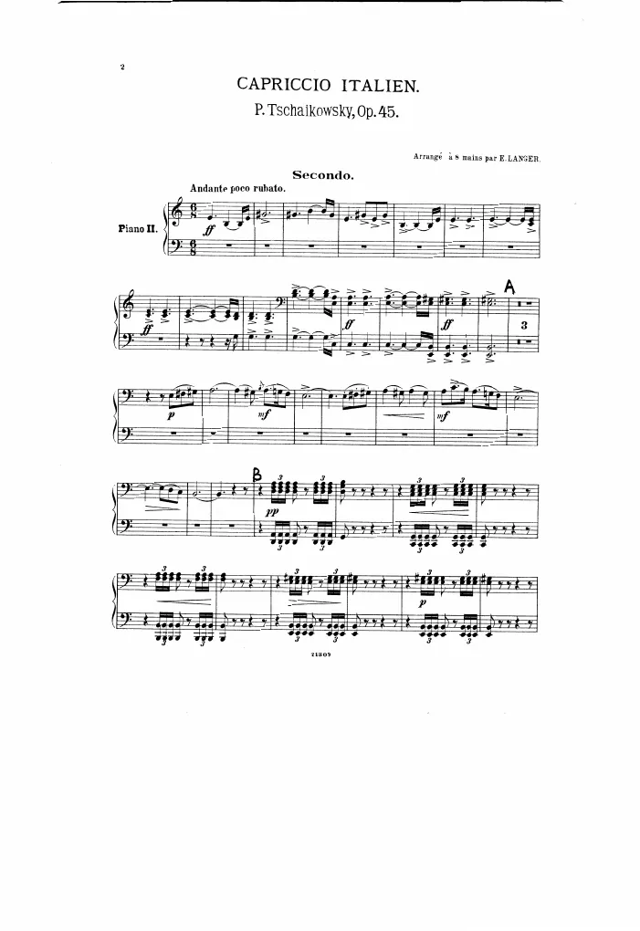 First page of Italian Capriccio