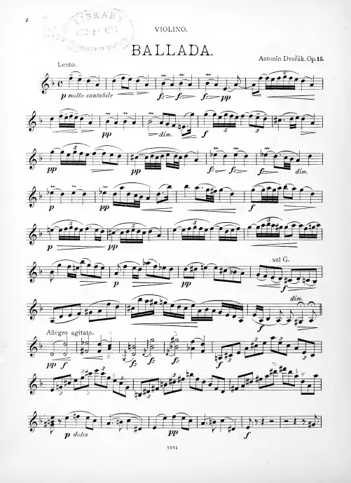 First page of Ballad