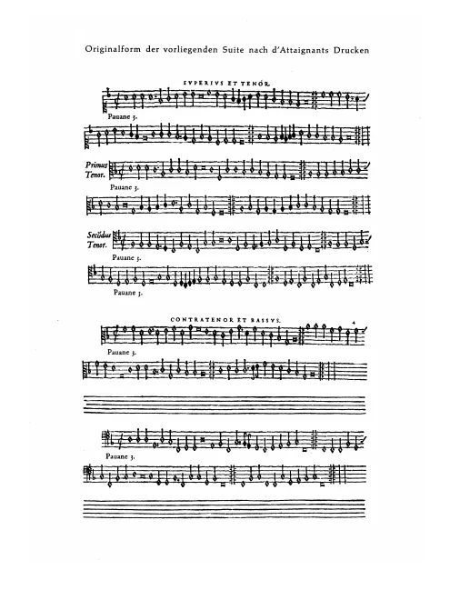 First page of Suite of French Dances