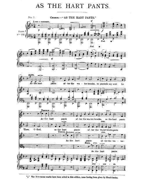 First page of Wie der Hirsch schreit nach frischem Wasser