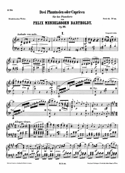 First page of 3 Caprices