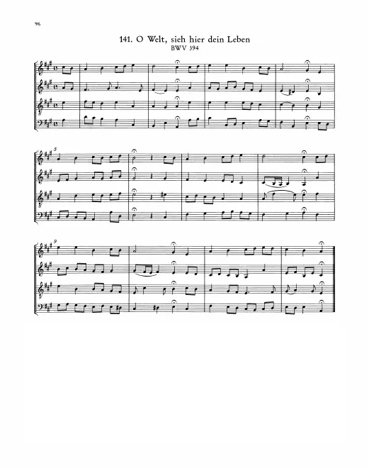 First page of O Welt, sieh hier dein Leben