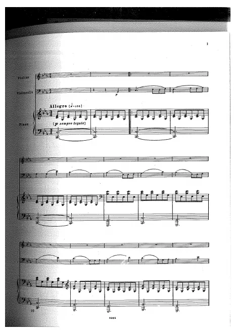 First page of Piano Trio