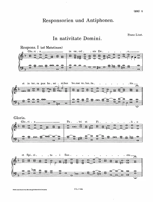 First page of Responsorien und Antiphonen