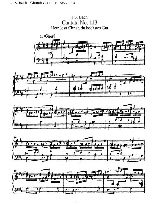 First page of Herr Jesu Christ, du höchstes Gut