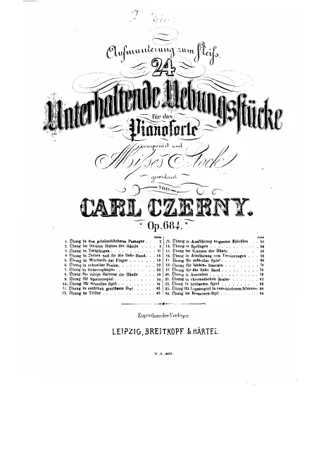 First page of L'Encouragement à l'Etude, Op.684