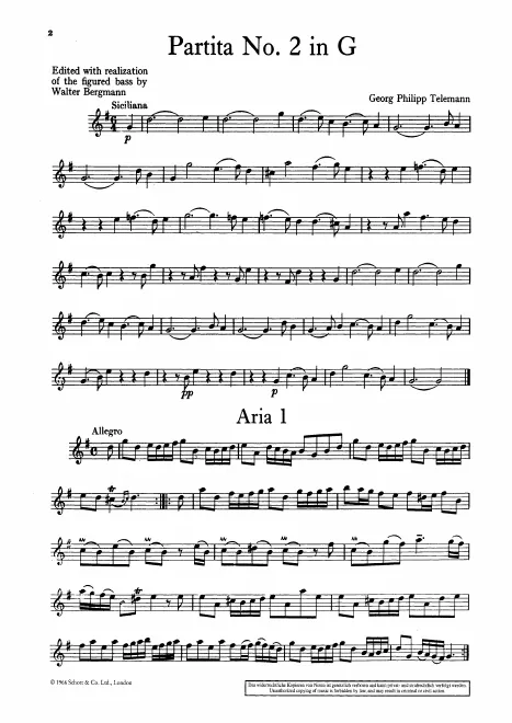First page of Partita No.2