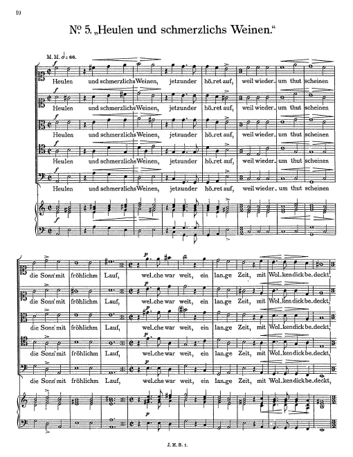First page of Heulen und schmerzlichs Weinen