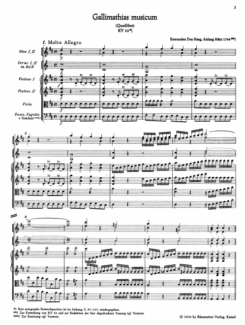First page of Galimathias musicum