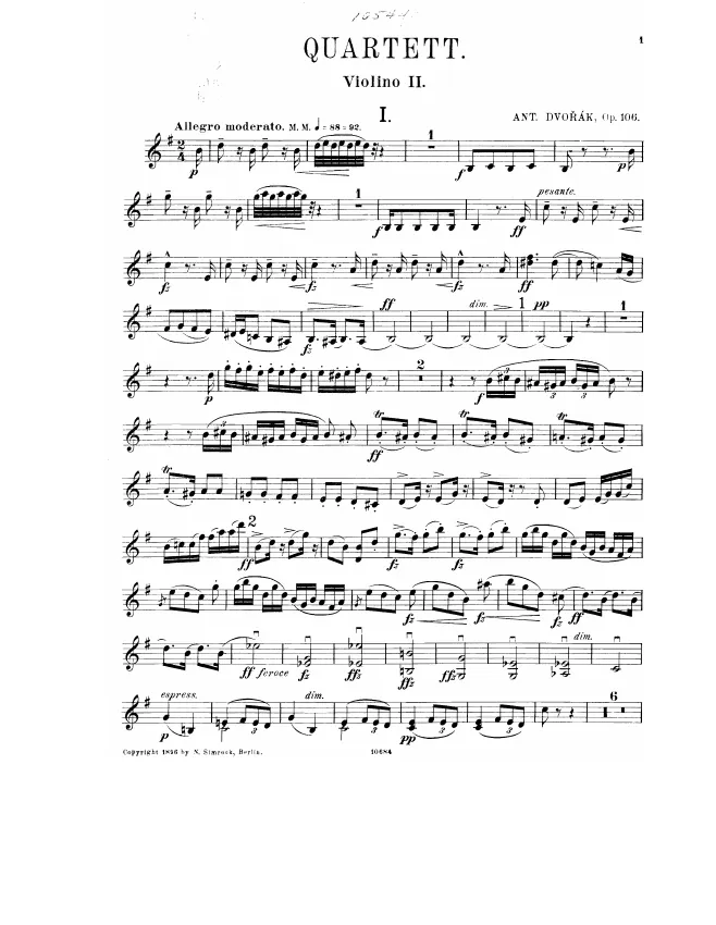 First page of String Quartet No.13