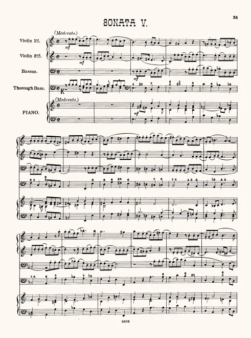 First page of Trio Sonatain A minor