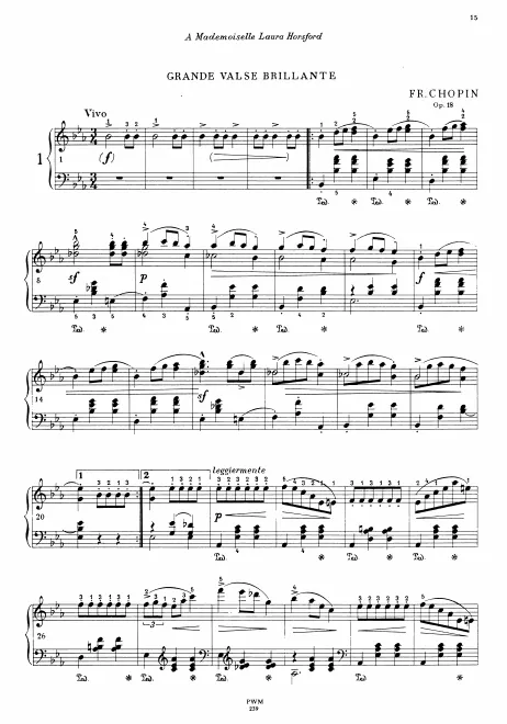 First page of Grande valse brillante