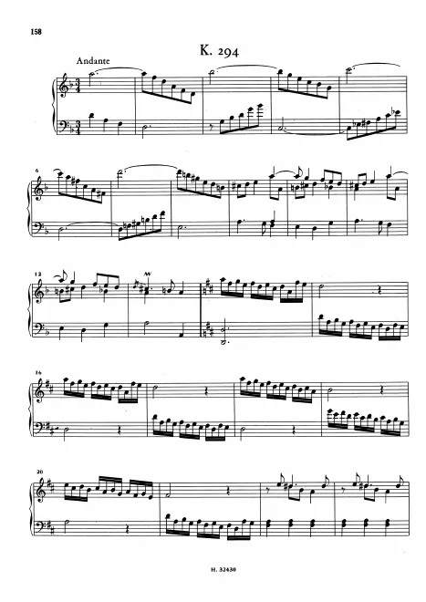 First page of Keyboard Sonata in D minor
