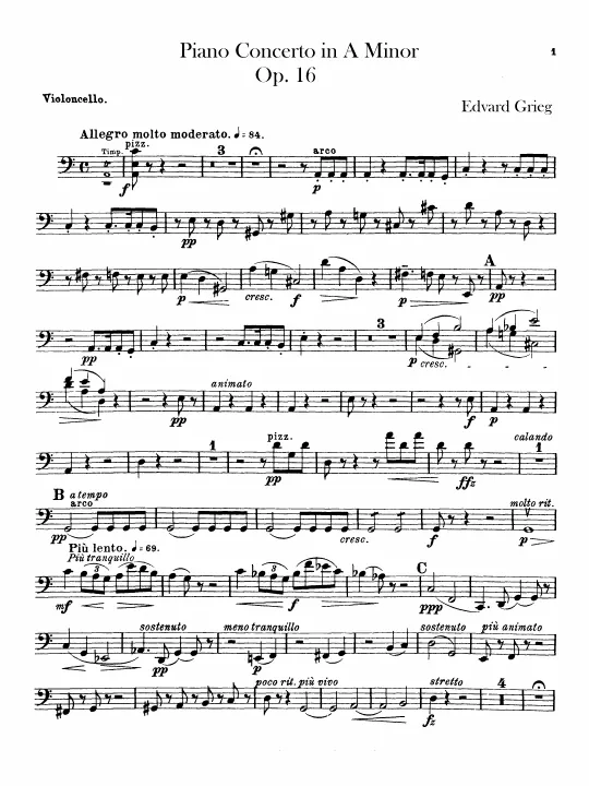 First page of Piano Concerto in