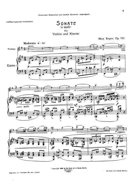 First page of Violin Sonata No.8