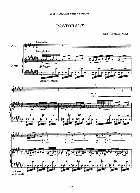 First page of Pastorale