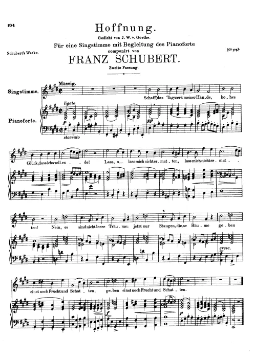 First page of Hoffnung