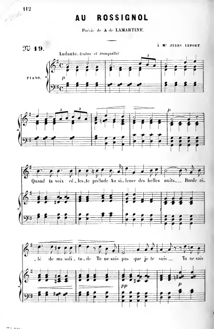 First page of Au rossignol