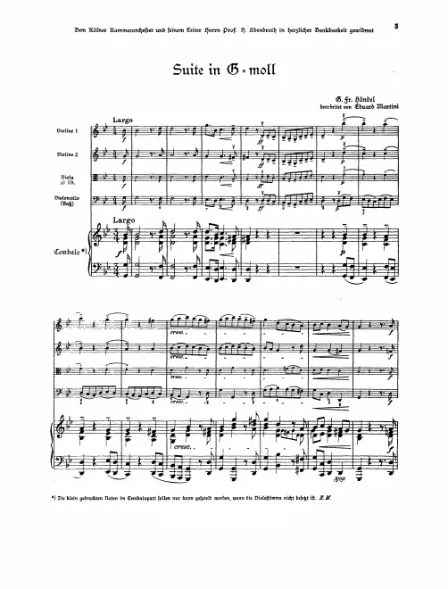 First page of Trio Sonata in G minor