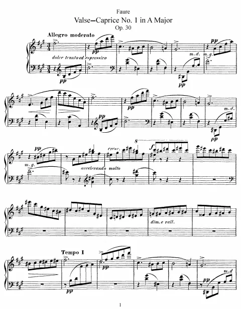 First page of Valse-Caprice No.1