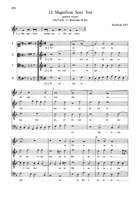 First page of Magnificat sexti toni
