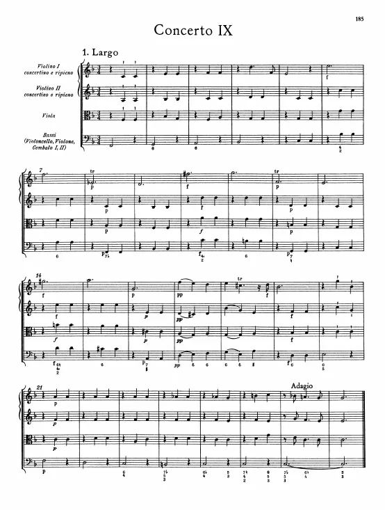 First page of Concerto Grosso in F major