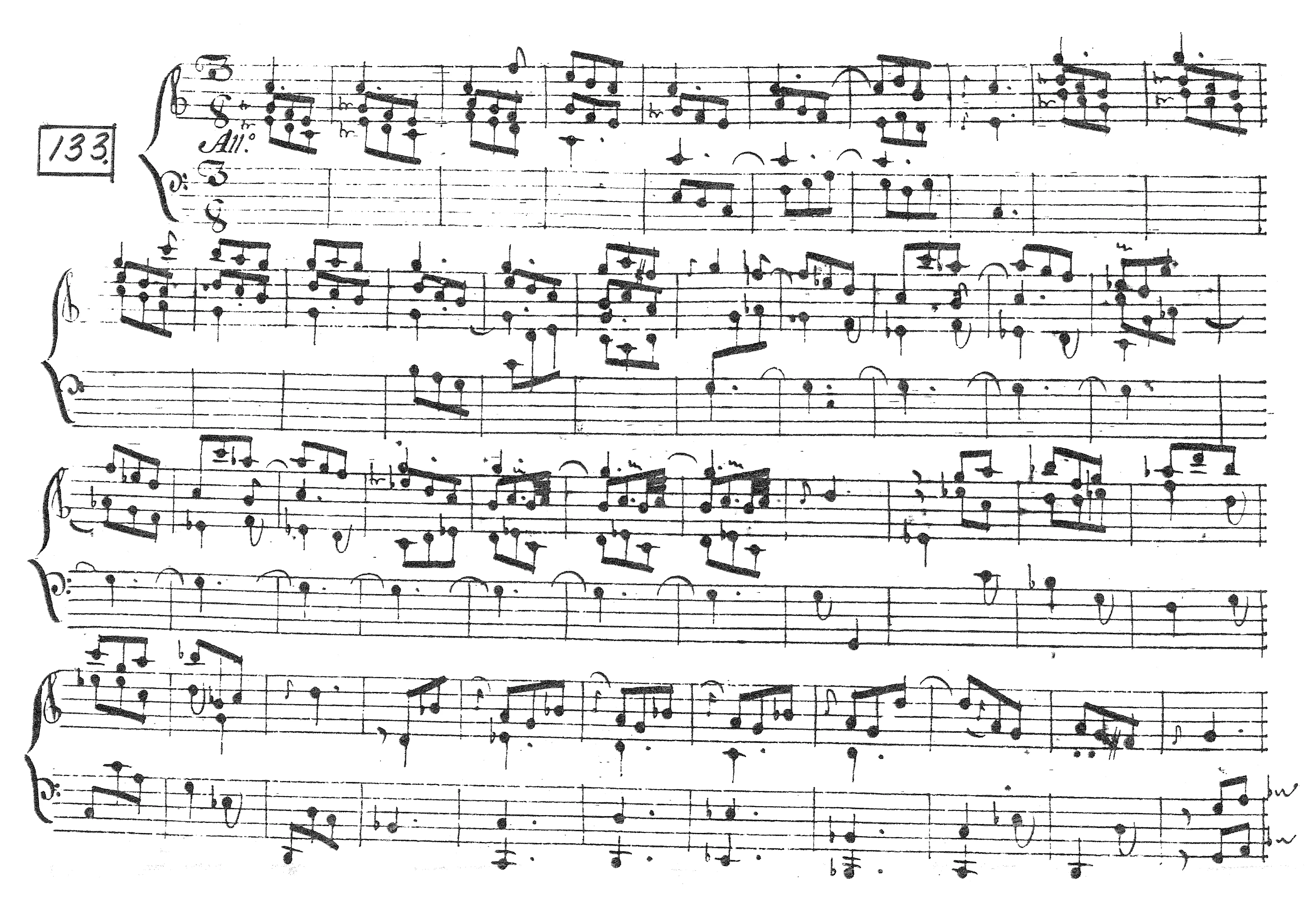 First page of Keyboard Sonata in C major