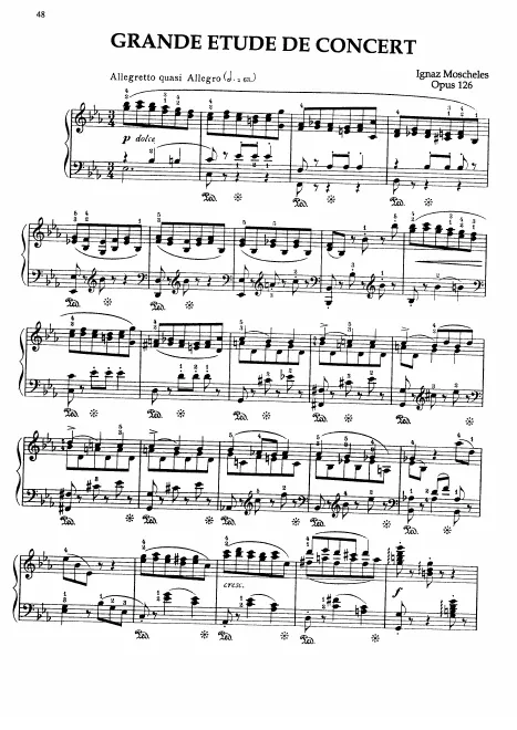 First page of Grosse Concert-Etude für Pianoforte