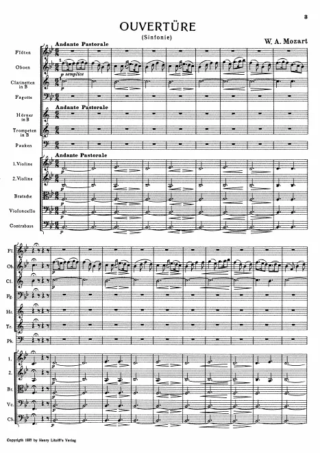 First page of Ouverture à grand orchestre