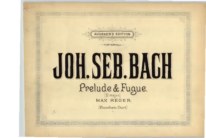 First page of Prelude and Fugue in D major