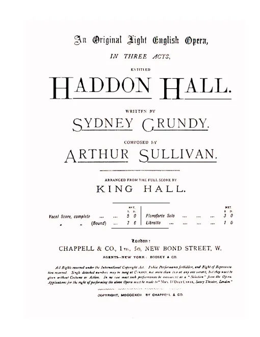 First page of Haddon Hall