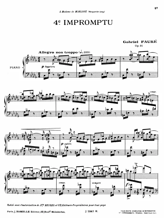First page of Impromptu No.4