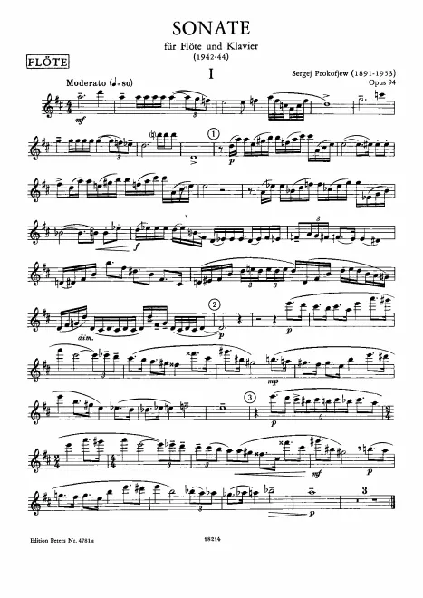 First page of Flute Sonata