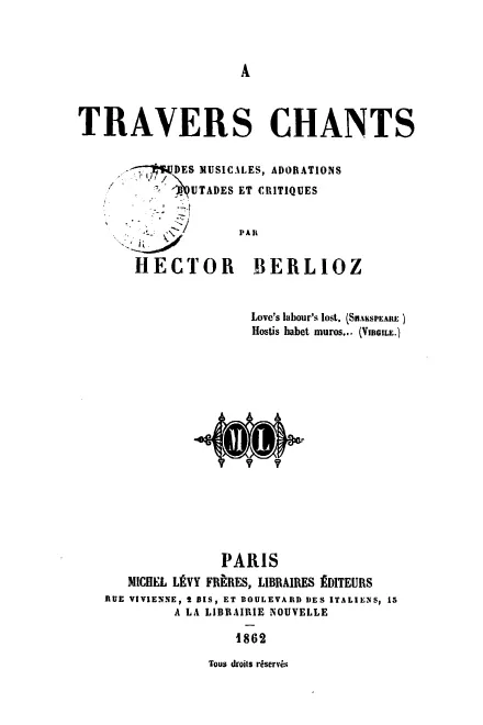 First page of À travers chants