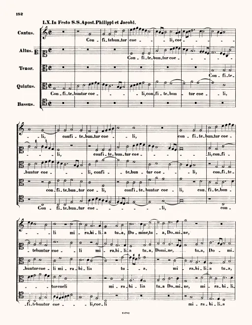 First page of Confitebuntur coeli