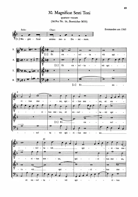 First page of Magnificat sexti toni