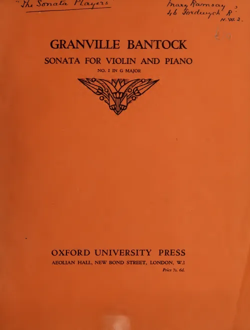 First page of Violin Sonata No.1