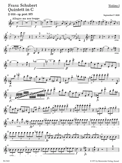 First page of String Quintet