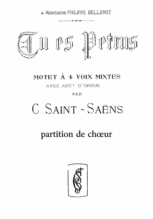 First page of Tu es Petrus