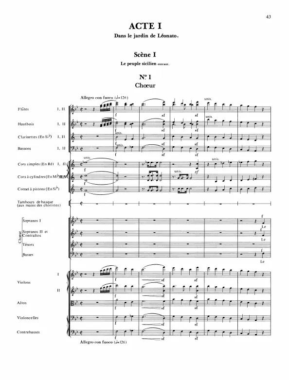 First page of Béatrice et Bénédict