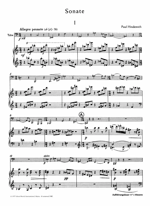 First page of Tuba Sonata