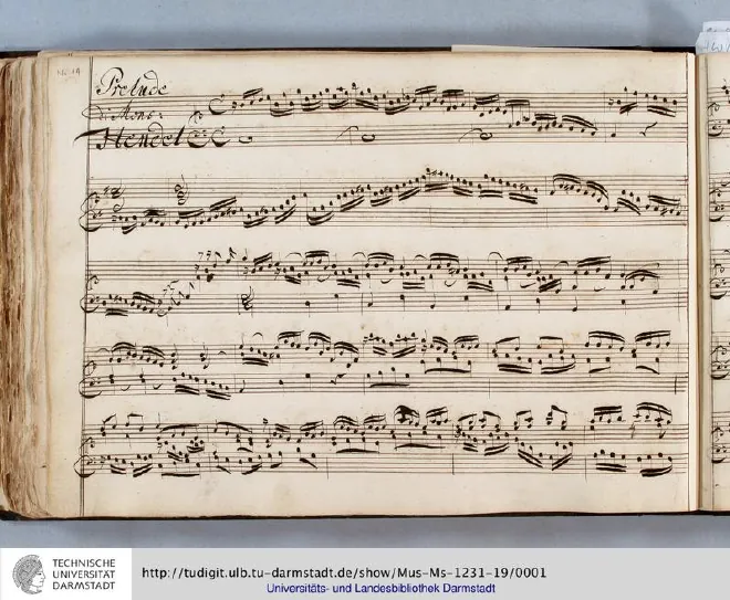 First page of Suite in C major