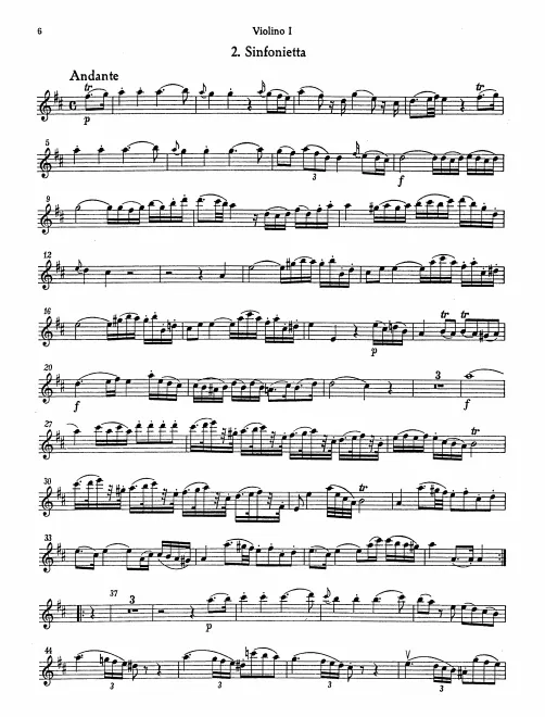 First page of Flute Quartet in D major