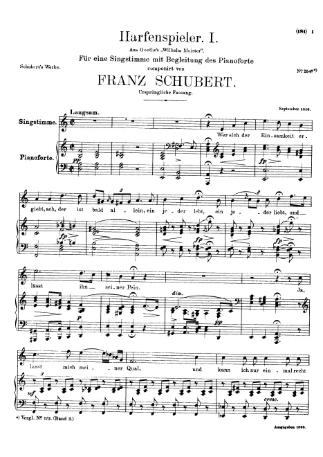 First page of Harfenspieler