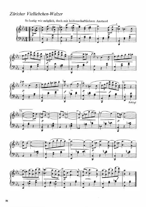 First page of Züricher Vielliebchen-Walzer