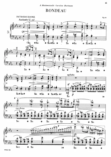 First page of Rondo in E-flat major